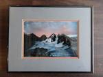 Snowy Mountain Matted and Framed Photo