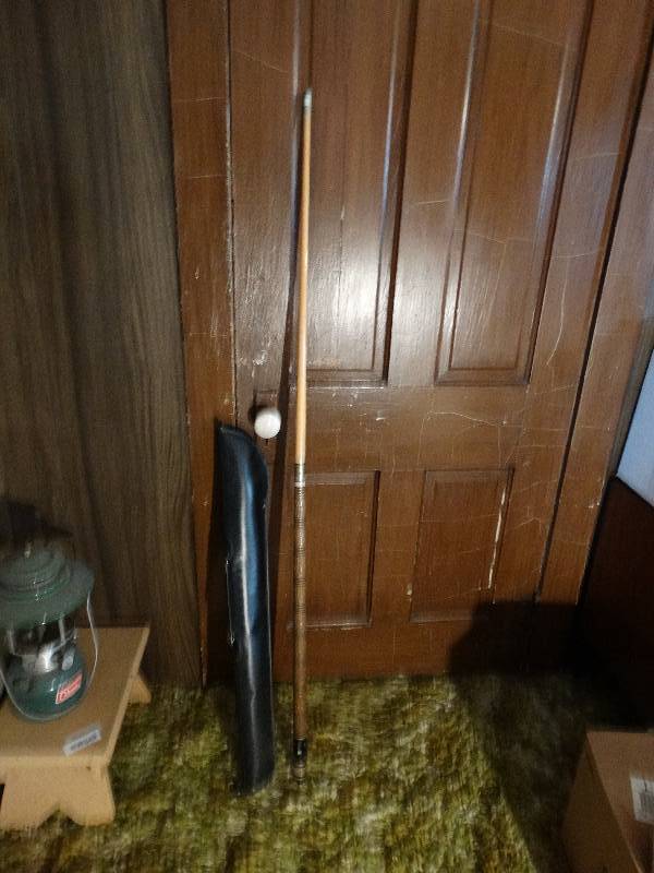 lot 734 image: 2 pc pool cue w case