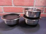 Wolfgang Puck Non-Slide Mini Stainless Steel Mixing Bowls W/ Lids