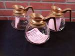 Bloomfield Glass Coffee Decanters With Gold Handles