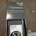 New Glacier Bay Chrome Curved Shower Rod