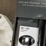 New Glacier Bay Chrome Curved Shower Rod