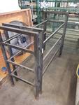Iron Table frame, put glass or wood shelves on, nice