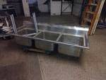Eagle 3 compartment stainless steel sink