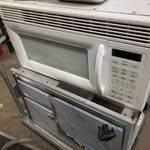 Microwave stainless steel drawer set up a nice aluminum cart