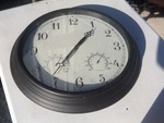 Nice large 2 foot round wall clock with glass front very nice as picture