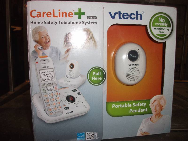 lot 3044 image: VTECH SN6187 CareLine Caller ID, ITAD and Pendant