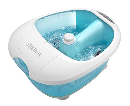 lot 3195 image: HoMedics Foot Salon Pro Footbath with Heat Boost Power, Convenient toe-touch controls, 4 Pressure-Node Rollers, Built-in storage, FB-600