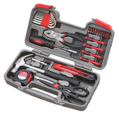 lot 3221 image: Apollo Tools DT9706 Original 39 Piece General Repair Hand Tool Set with Tool Box Storage Case