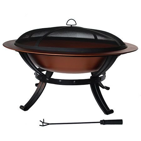 lot 3247 image: Fire Sense 60702 40� Copper Color Finish Fire Pit