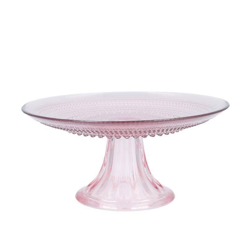 lot 44155 image: Fortessa Jupiter Vintage Glassware Collection, 1 Count (Pack of 1), Pink,JUPPK.CAKE.08