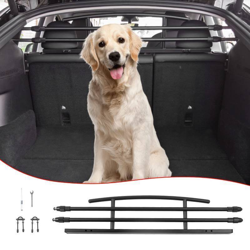 lot 46578 image: Kingna Pet Barrier Compatible with Tesla Model Y 2021 2022 2023 Car Pet Barrier Divider Gate Truck Cargo Area Heavy-Duty Metal Stainless Steel Dog Barriers Tesla Model Y Accessories - Retail - $99.99