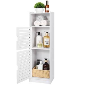 lot 46803 image: NOKAMW White Floor Standing Waterproof Bathroom Cabinets,Storage Accessories Cabinet for Bathroom,Furniture for Bathroom Bedroom Hallway,Storage Cupboard Unit with Daily use Layer 29x7.9x9.5inch - Retail - $45.99