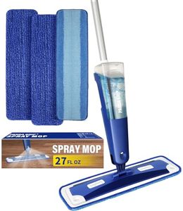 lot 46820 image: Mop for Multi-Purpose Floor Premium Spray Mop, 18 inch Professional Hardwood Wet and Dry Cleaning Mops with 3 Resuable Pads and Refilled Bottle, Blue
