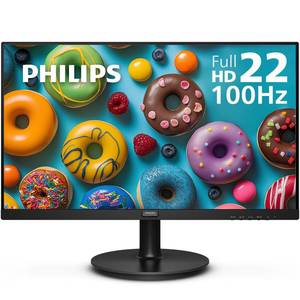 lot 46834 image: PHILIPS 22 inch Class Thin Full HD (1920 x 1080) Monitor, 100Hz Refresh Rate, VESA, HDMI x1, VGA x1, LowBlue Mode, Adaptive Sync, 4 Year Advance Replacement Warranty, 221V8LB - Retail - $69.99