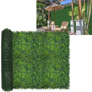 lot 46845 image: DOPGIB Artificial Boxwood Roll Panels,140x 40(39.2 SQFT) UV-Anti Faux Ivy Leaves Grass Wall for Patio Balcony Privacy, Garden, Backyard Greenery Wall Backdrop and Fence Decor