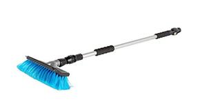 lot 46856 image: Camco 43633, RV Flow-Through Wash Brush  Features an Adjustable Handle, a Standard Garden Hose Connection, and an OnOff Button to Control Water Flow