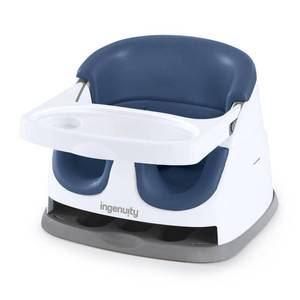 lot 46876 image: Ingenuity Baby Base 2-in-1 Booster Feeding and Floor Seat with Self-Storing Tray - Night Sky