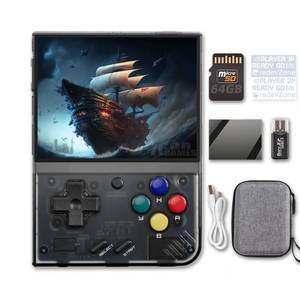 lot 41726 image: Miyoo Mini  Handheld Game Console Portable Retro Games Consoles Rechargeable Battery Hand Held Classic System Black Transparent with Case