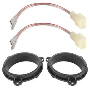 lot 41758 image: NuIth Door Speakers Adapter with Speaker Wiring Harness Fit for Select 1998-2015 Toyota 4 RunnerRAV4 Corolla, Scion 2004-2014 Aftermarket Car 6.5 Inch Speaker Adapters Rings Kit