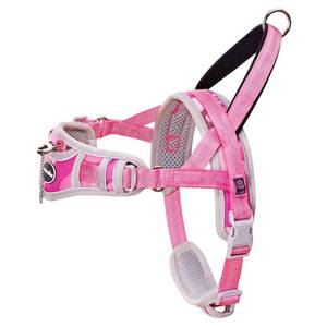 lot 41767 image: ADVENTUREMORE Dog Harness for Large Dogs No Pull, Sport Dog Halter Harness Reflective Breathable Dog Vest Escape Proof Dog Harness with Easy Control Front Clip Handle for Training Walking L Pink