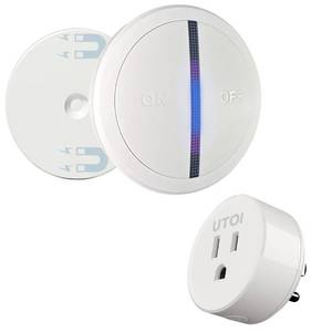 lot 41770 image: UTOI Wireless Remote Control Outlet Plug with Remote Switch, 15A Remote Outlet Switch, 656ft RF Range Remote Control for Christmas Tree, Indoor Lights, Garbage Disposal, Appliances, Expandable, White