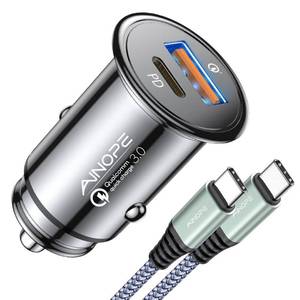 lot 41796 image: AINOPE Car Charger USB C 67.5W, for iPhone 15 Car Charger Fast Charging, Dual Port QC3.0 PD 45W Cigarette Lighter USB C Car Charger for iPhone 15 14 13 12 Pro Max Mini Samsung Pixel