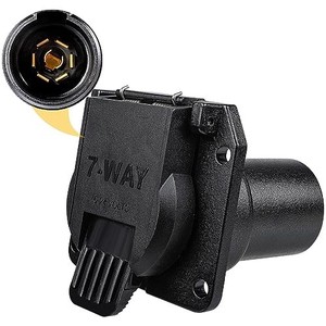 lot 41823 image: WUSHIXAN 7 Way Trailer Socket,USCAR to7 Way Socket,Factory 7 Pin Trailer Connector for Truck, Cars, Boat, Chevy, Ford, GMC and NissanRV 6-24V