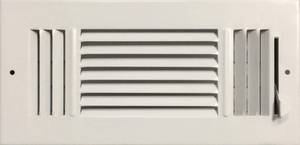 lot 41831 image: HBW 10x 4 (Duct Opening Size) 3-Way Stamped Face Steel Ceilingsidewall Air Supply Register - Vent Cover - Actual Outside Dimension 11.75 X 5.75