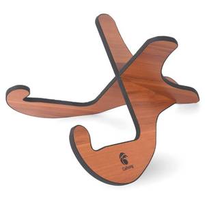 lot 41836 image: CC CAIHONG Guitar Stand Floor Wooden - Universal Folding X-frame Detachable Non-Slip Portable Wood Guitar Stand with Rubber Covering Edges for Acoustic Electric Bass Guitars - Brown