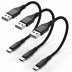 lot 41838 image: 6 inch USB-C Charging Cable Short, 3 Pack Braided USB A to USB C Cord Fast Charging Type C Cable for Charging Station, Compatible with Samsung Galaxy S22 Ultra Note 20 A21 LG V30 V40 Pixel 6