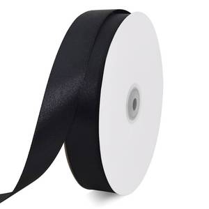 lot 41840 image: TONIFUL 1 Inch x 100yds Black Satin Ribbon, Thin Solid Color Satin Ribbon for Gift Wrapping, Crafts, Hair Bows Making, Wedding Party Decoration, Sewing, Invitation Cards, Floral Bouquets, Christmas