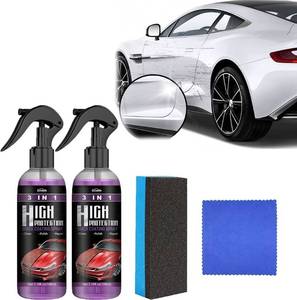lot 41847 image: High Protection 3 in 1 Spray,3 in 1 Ceramic car Coating Spray High Protection Quick Car Spray Car Wax, High Protection 3 in 1 Spray, Car Scratch Nano Repair Spray, (2pc)Brush Cloth.