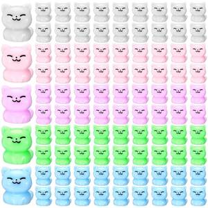 lot 41849 image: Blueweenly -100 Pcs Miniature Cat Figurines Mini Resin Cat Cute Small Cat Figures Little Resin Animals Cat Tiny Cats Cake Topper Decor Terrarium Animal for Garden Home Fairy Decor (Bright Colors)