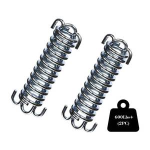 lot 41862 image: 2Pcs Premium Porch Swing Spring with Weight Capacity of 300 Lb,Heavy-Duty,Stainless Steel Spring for Hammock Chair,Punching Bag and More