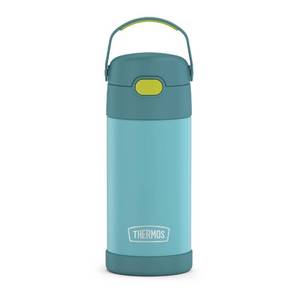 lot 41863 image: THERMOS FUNTAINER Water Bottle with Straw - 12 Ounce, BlueGreen - Kids Stainless Steel Vacuum Insulated Water Bottle with Lid