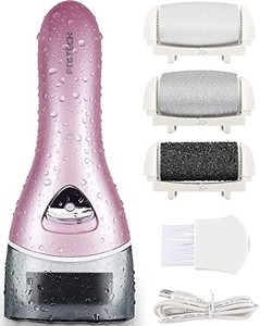 lot 41866 image: Electric Feet Callus Removers Rechargeable,Portable Electronic Foot File Pedicure Tools, Electric Callus Remover Kit,Professional Pedi Feet Care Perfect for Dead,Hard Cracked Dry Skin - Pink