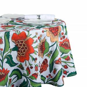 lot 41876 image: EHouseHome Indoor Outdoor Tablecloth Water Resistant Spill Proof Fabric Table Cover (70Inch Round No Zipper and Hole)