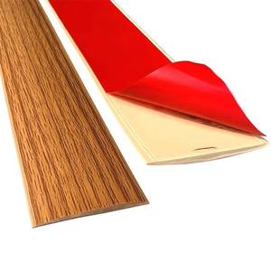 lot 41900 image: Floor Transition Strip Self Adhesive Laminate Floor Strip Threshold Seam Cover Strip Vinyl Door Floor Trim Elegant Wood Grain Design 2 Wide (6.6FT Brown Wood Grain)