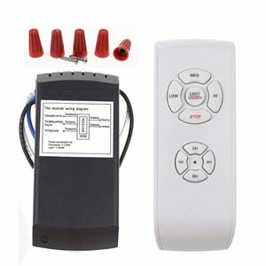 lot 41905 image: Universal Ceiling Fan Remote Control Kit, 3-in-1 Ceiling Fan Light Timing & Speed Remote, for HunterHarbor BreezeWestinghouseHoneywellOther Ceiling Fan lamp