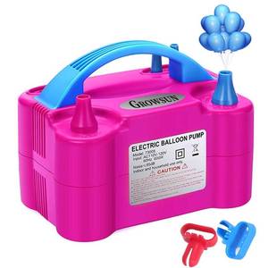 lot 41911 image: Growsun Electric Air Balloon Pump 110V 600W Balloon Blower Inflator for Garland Arch Party Decoration,Rose Red