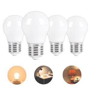 lot 41946 image: Low wattage A15 LED Light Bulb Replacement 15W 20W 25W E26 Base 120V 2W 150lm Soft White 2700K Non-Dimmable for Bathroom, Bedroom, Bedside Accent Lamps Pack of 4