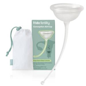lot 41947 image: Frida Fertility Conception Aid Cup  Natural Conception Aid Cup for Fertility Support, Aids in Conception for Women, Keep Sperm Close to Cervix, Reusable with Storage Bag, Soft  Flexible Silicone