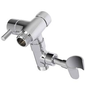 lot 41974 image: NearMoon All Metal Shower Arm Diverter with Handheld Shower Mount, G12 3-Way Diverter Valve Bathroom Universal Shower System Replacement Part for Hand Shower and Fixed Shower Head (Chrome Finish)