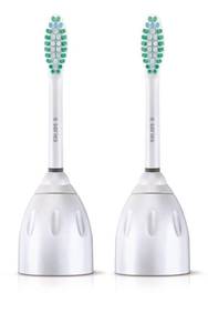 lot 41983 image: Philips Sonicare Genuine E-Series Replacement Toothbrush Heads, 2 Brush Heads, White, HX702266