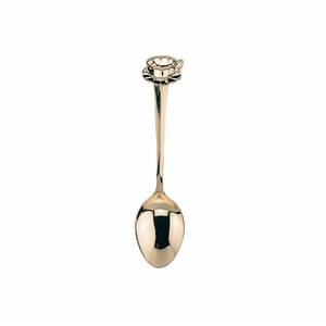 lot 41985 image: Fino Demi Spoon Set, Cup and Saucer Design, Gold Plated Stainless Steel, Set of 2