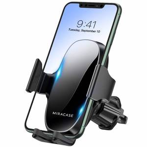 lot 41989 image: Miracase Phone Holders for Your Car with Newest Metal Hook Clip, Air Vent Cell Phone Car Mount, Hands Free Universal Automobile Cradle Fit for iPhone Android and All Smartphones, Classic Black