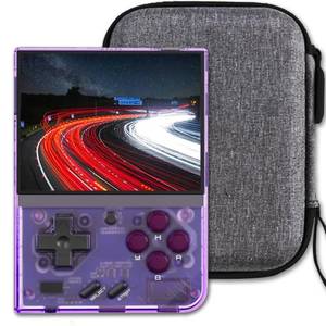 lot 41997 image: Miyoo Mini  Handheld Game Console Portable Retro Video Games Consoles Rechargeable Hand Held Classic System Transparent GB with Case and Screen Protector