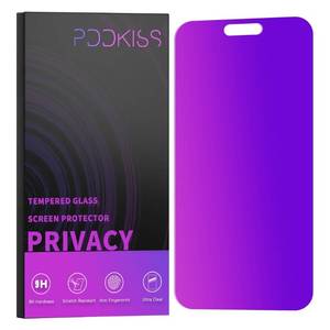 lot 42002 image: PDDKISS Compatible for iPhone 15 Privacy Screen Protector Tempered Glass 6.1 Inch, Purple Gradient Anti Spy Anti Blue Light HD Easy Installation