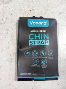 lot 42005 image: Anti Snore Chin Strap Upgraded, Vosaro Snoring Solution Effective Anti Snore Device, Adjustable and Breathable Stop Snoring Head Band for Men Women, Black